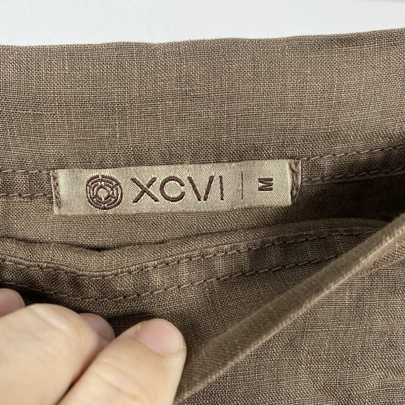 XCVI Linen Clementine Convertible 22667 Skirt Mini Dress Boho Women's Medium - Picture 4 of 9